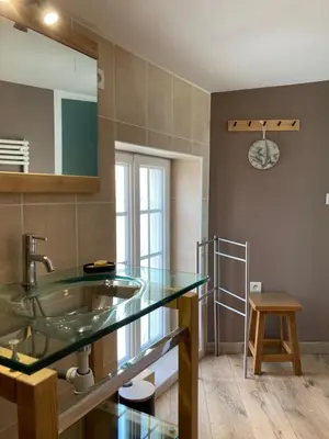 Cuisine ou kitchenette dans l'établissement L'étable normande