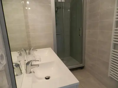 Salle de bains dans l'établissement Gîte Utah