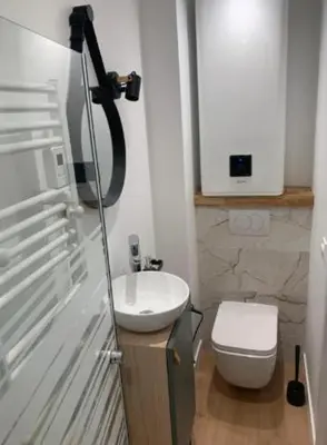 Salle de bains dans l'établissement Le Petit Saint-Martin - Hypercentre