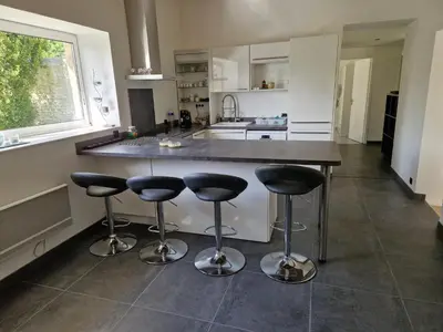 Cuisine ou kitchenette dans l'établissement Gîte du moulin