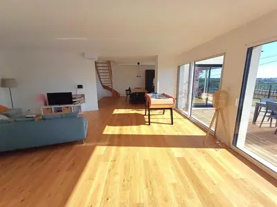 Coin salon dans l'établissement Lodge des Dunes - Proche de la plage