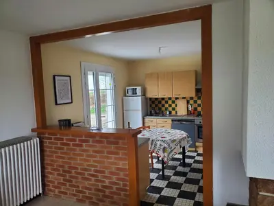 Cuisine ou kitchenette dans l'établissement A l'horizon du Mont
