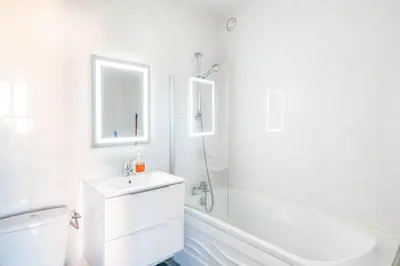 Salle de bains dans l'établissement L’Écume de Courseulles - A 2min de la plage