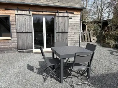 Terrasse ou espace extérieur de l'établissement Les Hulottes - Sur la route du Mont-St-Michel