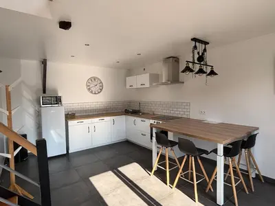 Cuisine ou kitchenette dans l'établissement Les Hulottes - Sur la route du Mont-St-Michel