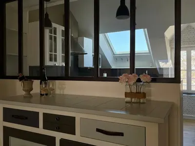 Cuisine ou kitchenette dans l'établissement Le Loft Saint-Martin by Melrose