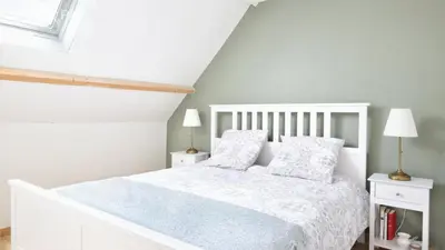 Un ou plusieurs lits dans un hébergement de l'établissement Maison Portbail-sur-Mer