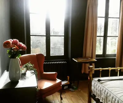 Coin salon dans l'établissement Beautiful village home close to all attractions