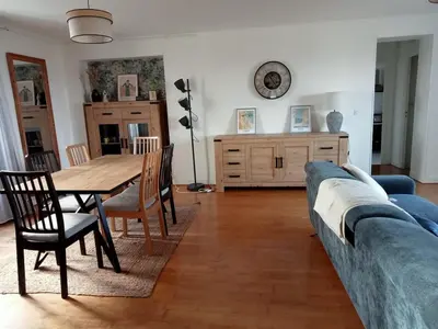 Coin salon dans l'établissement Mon appartement vue mer