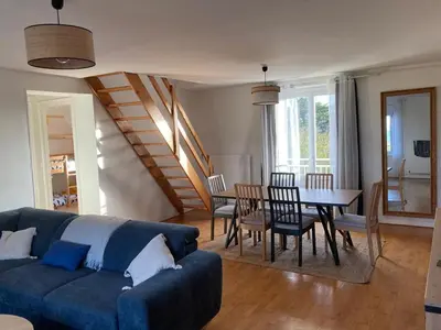 Coin salon dans l'établissement Mon appartement vue mer