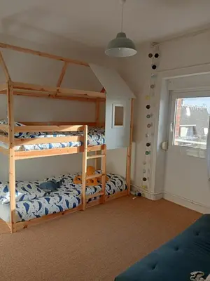 Un ou plusieurs lits dans un hébergement de l'établissement Mon appartement vue mer