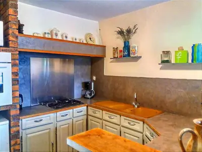 Cuisine ou kitchenette dans l'établissement Montaigu Countryside Stay