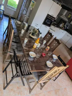 Cuisine ou kitchenette dans l'établissement La Barbotierre 10 Personnes en bord de mer