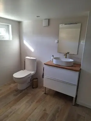 Salle de bains dans l'établissement Les pachas