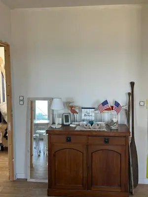 Cuisine ou kitchenette dans l'établissement Maison face à la mer