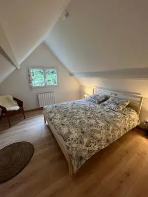 Un ou plusieurs lits dans un hébergement de l'établissement Villa premium 150m de la plage