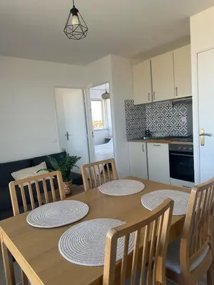 Cuisine ou kitchenette dans l'établissement L'echappee Marine - Vu Mer