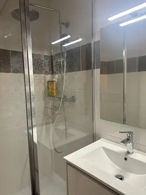 Salle de bains dans l'établissement L'echappee Marine - Vu Mer