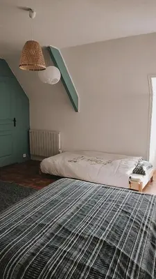 Un ou plusieurs lits dans un hébergement de l'établissement Maison Normandie proche mer