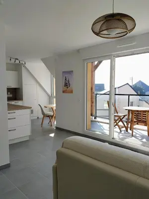 Cuisine ou kitchenette dans l'établissement Appartement neuf, calme et ensoleillé