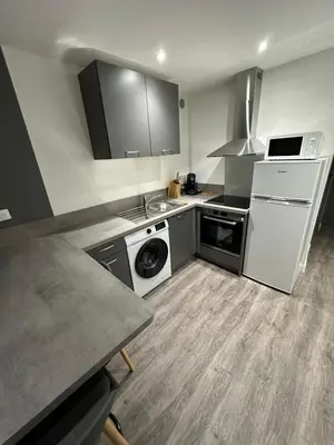Cuisine ou kitchenette dans l'établissement Appartement Djo&Juh 3