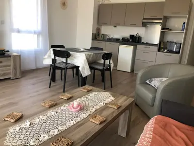 Cuisine ou kitchenette dans l'établissement Appartement Verson