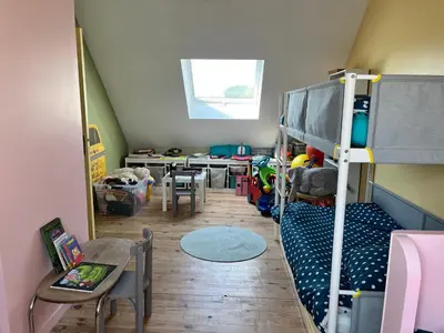 Coin salon dans l'établissement Colora Cottage - A 100 m de la plage