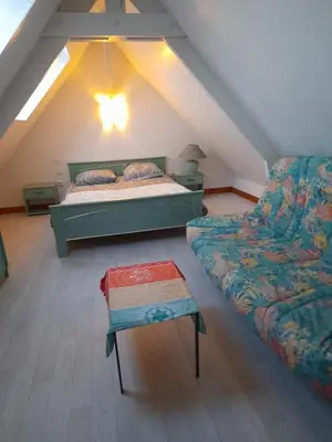 Coin salon dans l'établissement Chambre sérénité