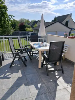 Balcon ou terrasse dans l'établissement Chambre sérénité