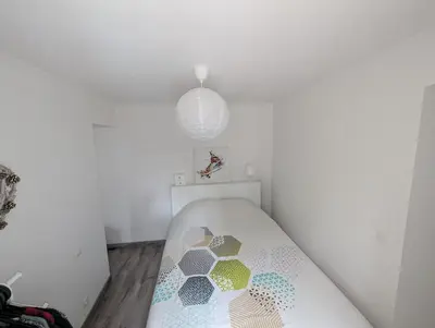 Un ou plusieurs lits dans un hébergement de l'établissement Maison agréable au coeur de Bayeux !