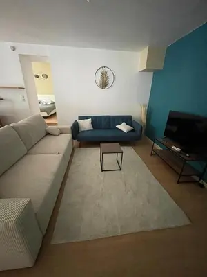 Coin salon dans l'établissement Appartement moderne & pittoresques