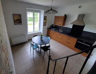 Cuisine ou kitchenette dans l'établissement L'Évasion Maison typique de mineur
