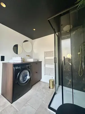 Cuisine ou kitchenette dans l'établissement Mon duplex