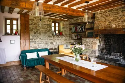 Coin salon dans l'établissement Lodge de La Vallée