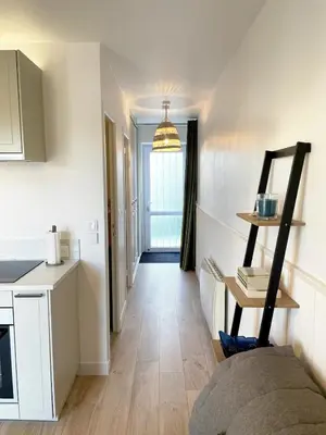 Cuisine ou kitchenette dans l'établissement T2 Vue mer, Au Balcon des Marées