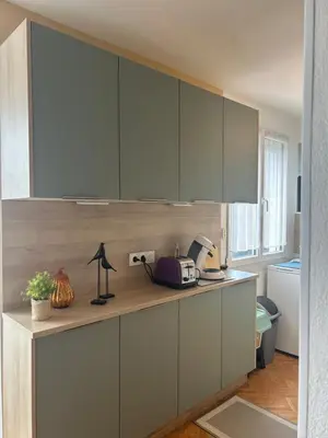 Cuisine ou kitchenette dans l'établissement Appartement 2 minutes de la plage