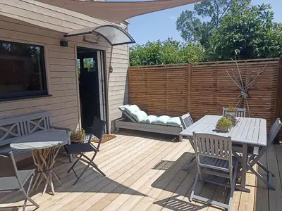 Balcon ou terrasse dans l'établissement Le petit Préau 10 min plages