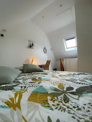 Un ou plusieurs lits dans un hébergement de l'établissement Petite maison indépendante à 7mn de la plage
