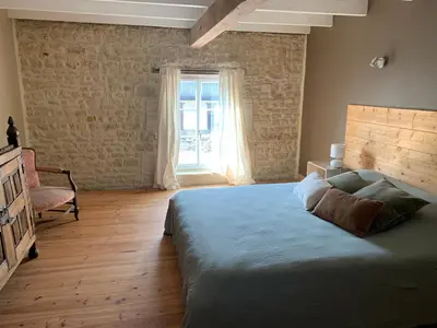 Un ou plusieurs lits dans un hébergement de l'établissement Le Mesnil Dan - séminaire, gîte de groupe 24 personnes