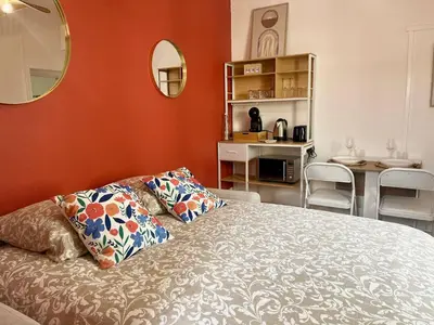 Un ou plusieurs lits dans un hébergement de l'établissement Le Quiet Spot, plein coeur de Bayeux