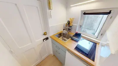 Cuisine ou kitchenette dans l'établissement Le Quiet Spot, plein coeur de Bayeux
