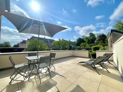 Balcon ou terrasse dans l'établissement Maison Cornat, Numéro 3, La terrasse