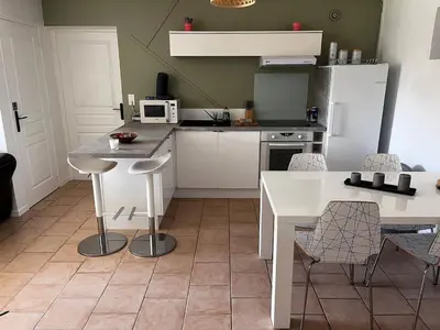 Cuisine ou kitchenette dans l'établissement Villa Riva-Mela