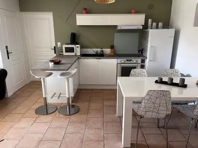 Cuisine ou kitchenette dans l'établissement Villa Mela-Bella