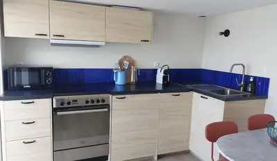 Cuisine ou kitchenette dans l'établissement La Terrasse, Duplex Front de mer