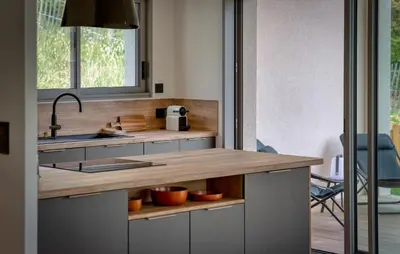 Cuisine ou kitchenette dans l'établissement Villa Les Oyats