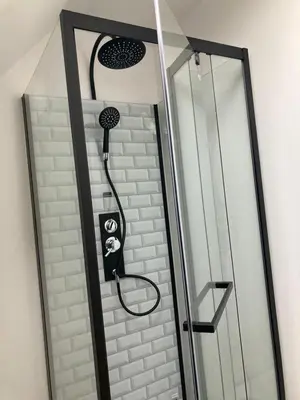 Salle de bains dans l'établissement Gîte au fil de l eau