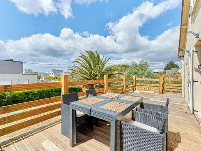 Balcon ou terrasse dans l'établissement Holiday Home Bellevue by Interhome
