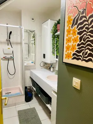 Salle de bains dans l'établissement Bulle d amour