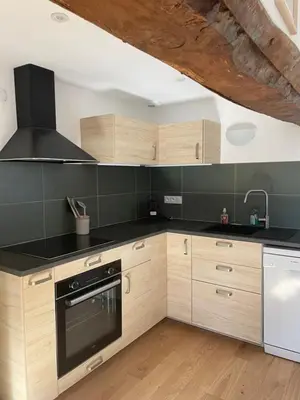 Cuisine ou kitchenette dans l'établissement Peaceful countryside loft